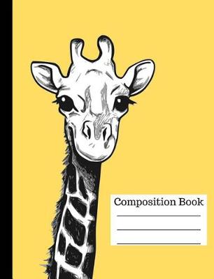 Book cover for Friendly Giraffe Wide Ruled Composition Notebook