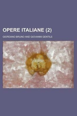 Cover of Opere Italiane (2)