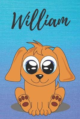 Book cover for William dog coloring book / notebook / journal / diary