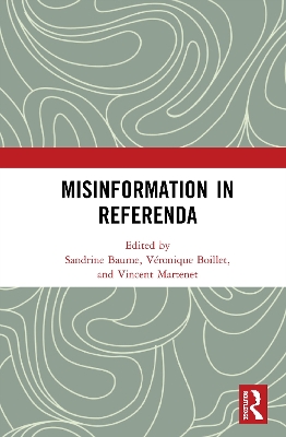 Book cover for Misinformation in Referenda