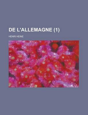 Book cover for de L'Allemagne (1)