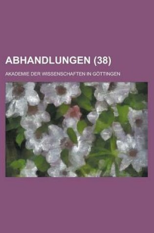 Cover of Abhandlungen (38)