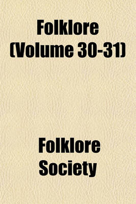 Book cover for Folklore (Volume 30-31)