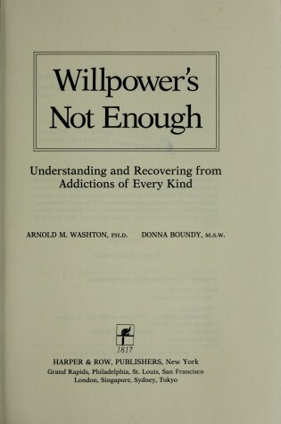 Cover of Willpower's Not Enough