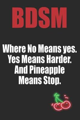 Book cover for BDSM Where No Mean yes Yes Means Harder and Pineapple Means Stop