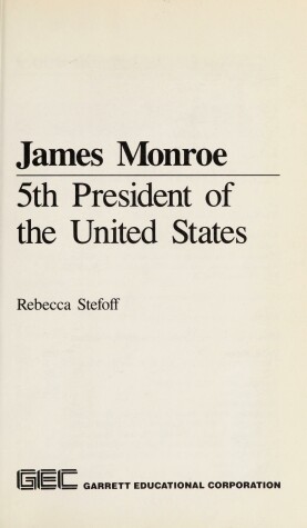 Cover of James Monroe, 5th President of the United States