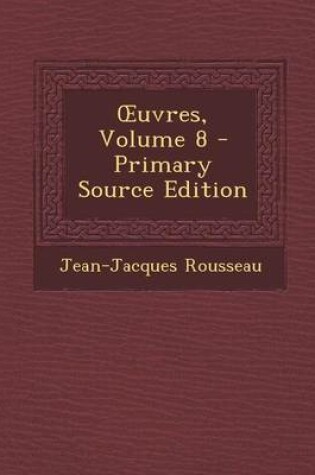 Cover of Uvres, Volume 8