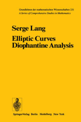 Cover of Elliptic Curves
