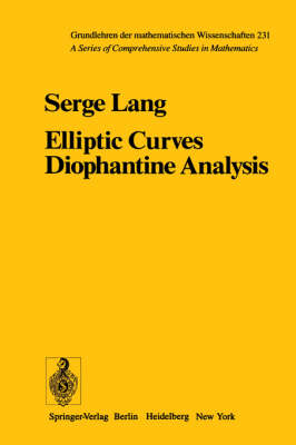 Book cover for Elliptic Curves