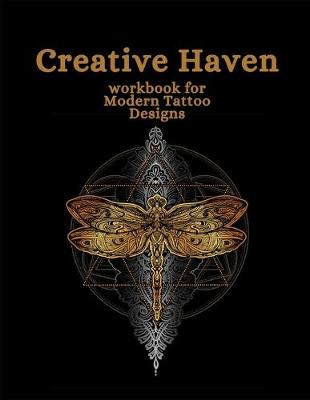 Book cover for Creative Haven Workbook for Modern Tattoo Designs
