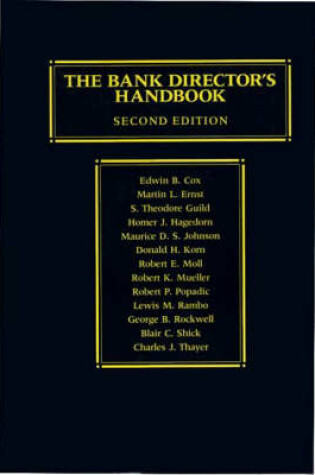 Cover of The Bank Director's Handbook, 2nd Edition