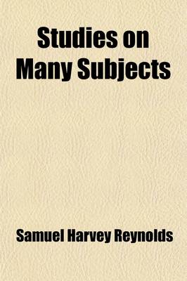 Book cover for Studies on Many Subjects