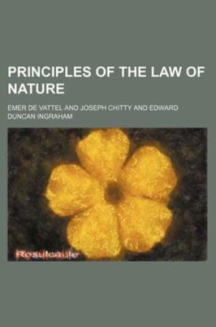 Cover of Principles of the Law of Nature