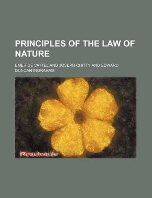 Book cover for Principles of the Law of Nature