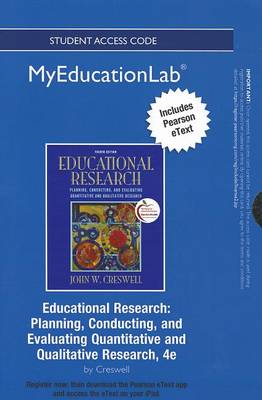 Book cover for NEW MyLab Education with Pearson eText -- Standalone Access Card -- for Educational Research