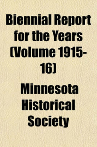 Cover of Biennial Report for the Years (Volume 1915-16)