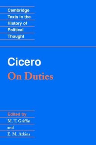 Cover of Cicero: On Duties