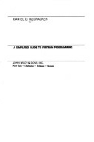 Cover of Simplified Guide to Fortran Programming