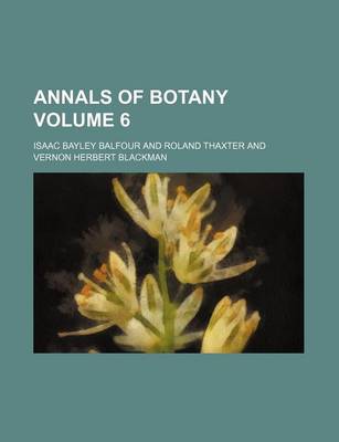 Book cover for Annals of Botany Volume 6