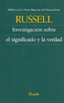 Book cover for Investigacion Sobre El Significado y La Verdad