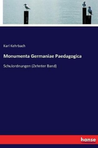 Cover of Monumenta Germaniae Paedagogica