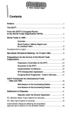 Cover of A GATT Activities