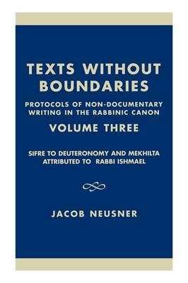 Book cover for Texts Without Boundaries: Protocols of Non-Documentary Writing in the Rabbinic Canon