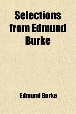 Book cover for Selections from Edmund Burke