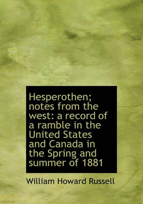 Book cover for Hesperothen; Notes from the West