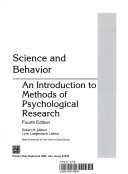 Book cover for Science and Behavior