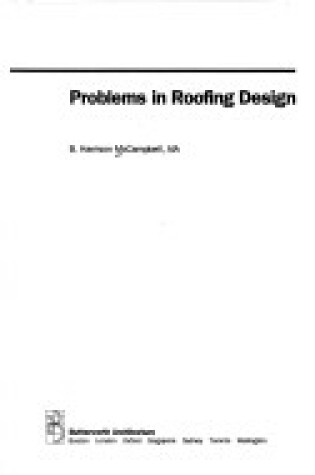Cover of Problems in Roofing Design