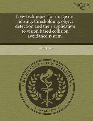 Book cover for New Techniques for Image de-Noising