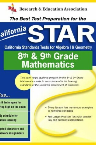 Cover of California Star Grade 8 Math (Rea) - The Best Test Prep for CA Grade 8 Math