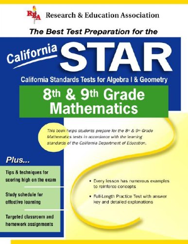 Book cover for California Star Grade 8 Math (Rea) - The Best Test Prep for CA Grade 8 Math