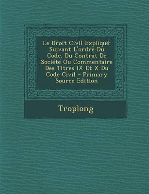 Book cover for Le Droit Civil Explique