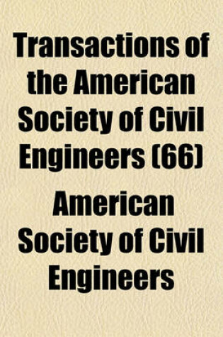 Cover of Transactions of the American Society of Civil Engineers (66)
