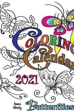 Cover of Coloring Calendar 2021 Butterflies