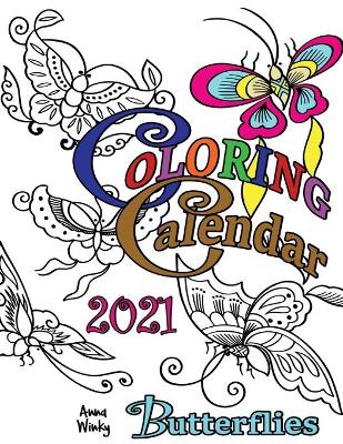 Book cover for Coloring Calendar 2021 Butterflies