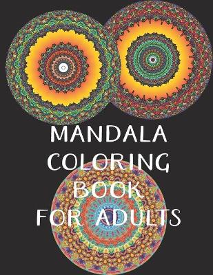 Book cover for mandala coloring book for adults