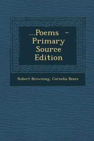 Cover of ...Poems - Primary Source Edition