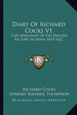 Book cover for Diary of Richard Cocks V1