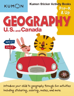 Book cover for Kumon Sticker Activity Books: Geography U.S. and Canada