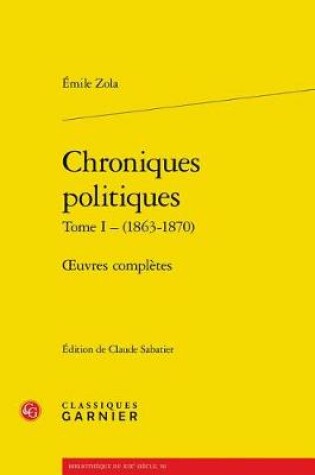 Cover of Chroniques Politiques