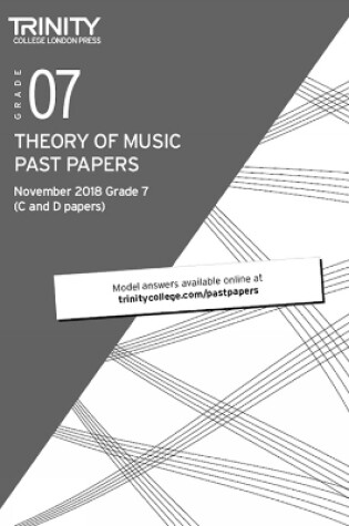 Cover of Trinity College London Theory of Music Past Papers (Nov 2018) Grade 7