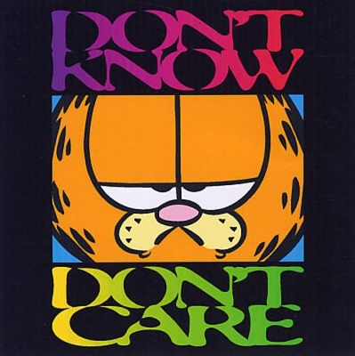 Book cover for Garfield: Don't Know, Don't Care - Garfield Gift Books