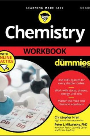 Cover of Chemistry Workbook For Dummies with Online Practice