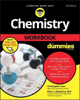 Book cover for Chemistry Workbook For Dummies with Online Practice