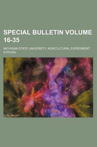 Cover of Special Bulletin Volume 16-35