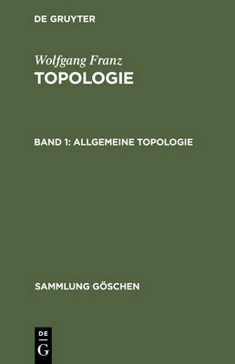Cover of Topologie, Band 1, Allgemeine Topologie