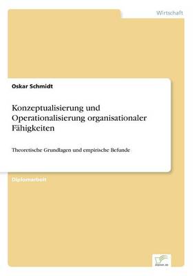 Book cover for Konzeptualisierung und Operationalisierung organisationaler Fähigkeiten